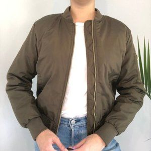 Sold Inso Collection Olive Green Bomber Jacket